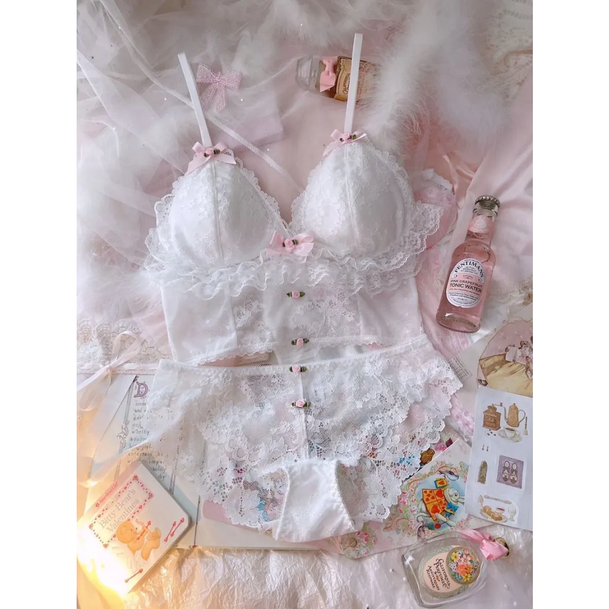 Sweet Lace Bow Lingerie Set