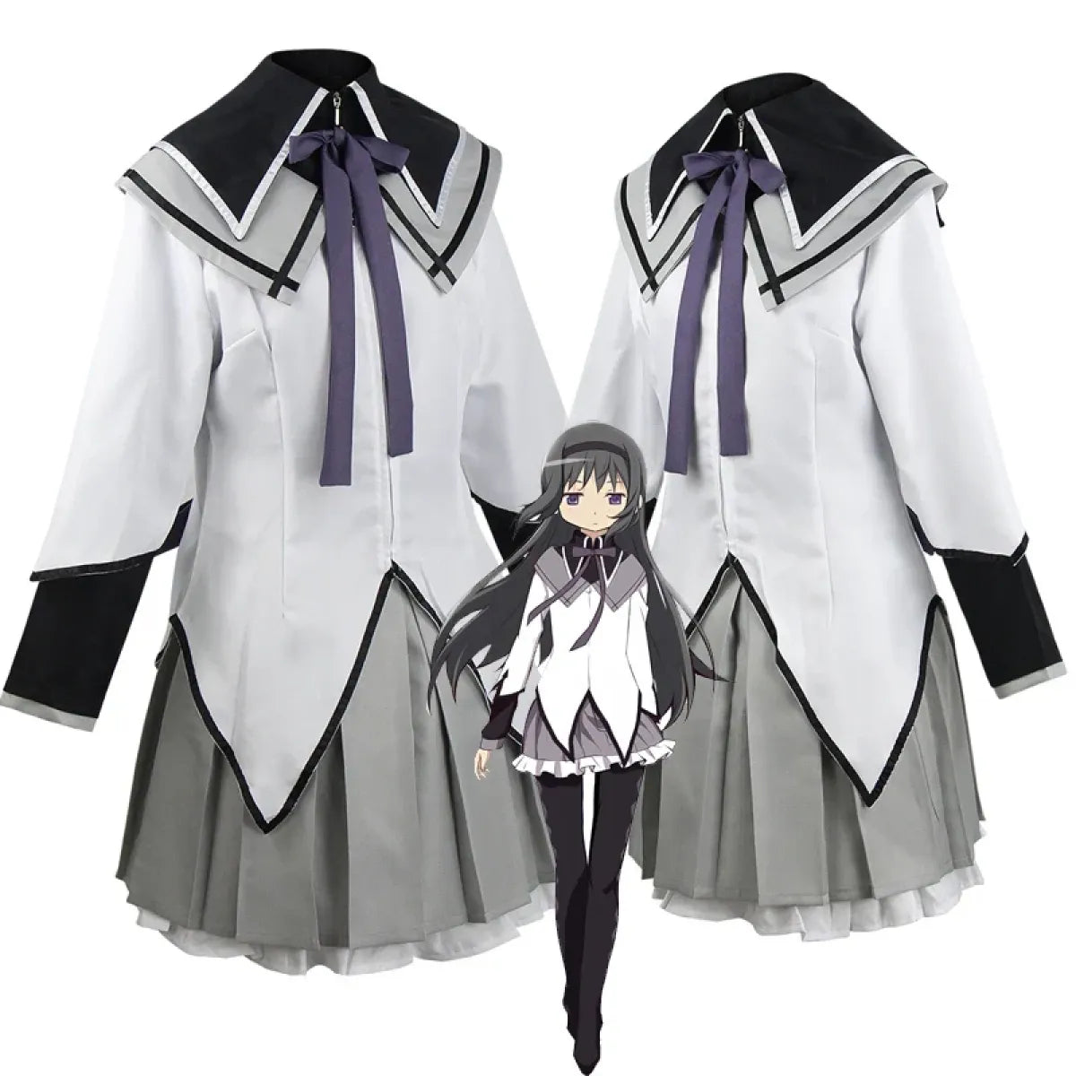 Homura Akemi Cosplay Uniform – Madoka Magica Magical Girl Dress Set