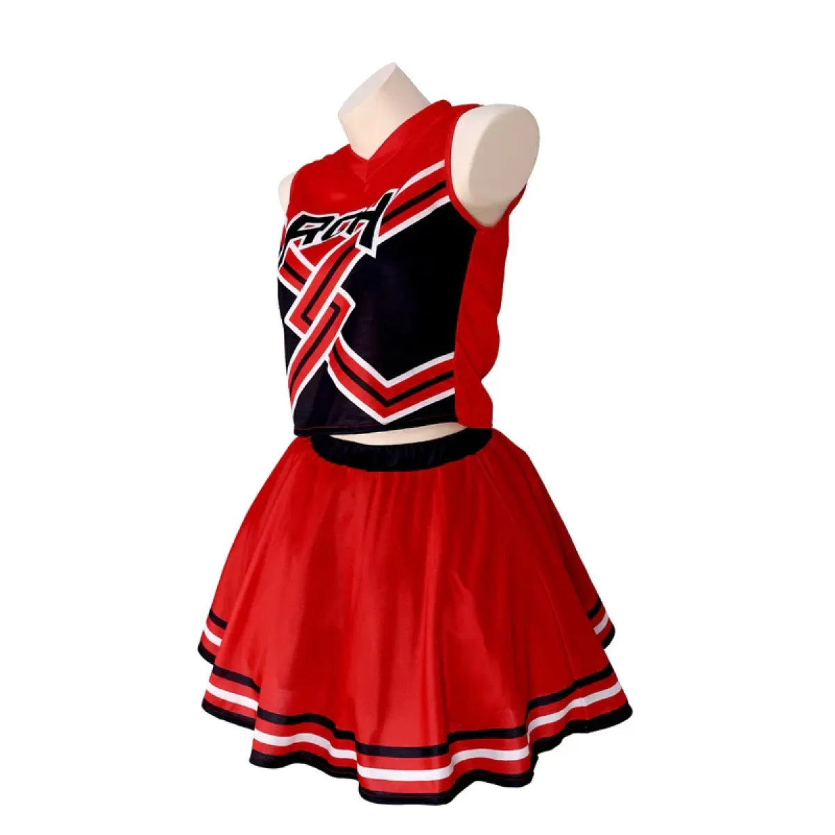 Takerlama RCH Printed Cheerleader Uniform Bring it On Cosplay Women's Fancy Dress Tank Top Mini Skirt Halloween Costume Clothes