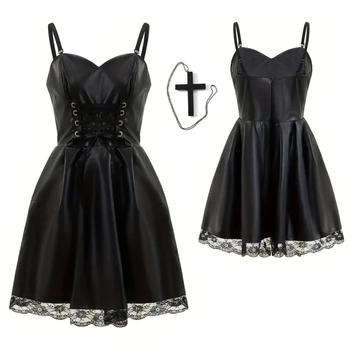 Misa Amane Gothic Cosplay Costume – Dress with Lace & Accessories