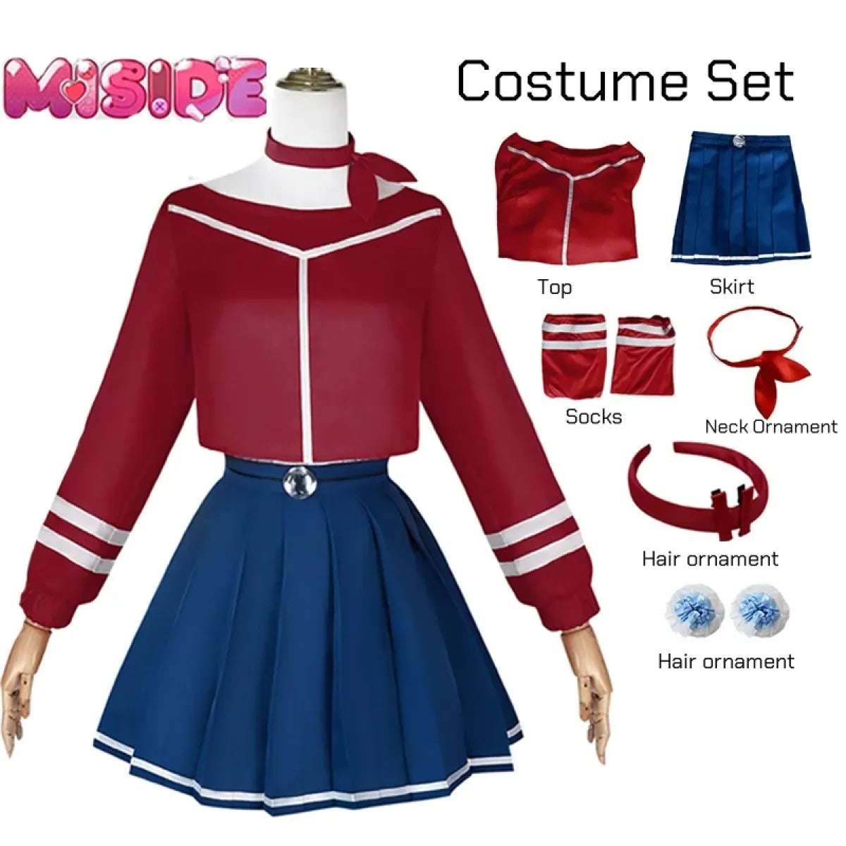 Mita Mira Cosplay School Uniform – MiSide Yandere JK Set for Girls & Women