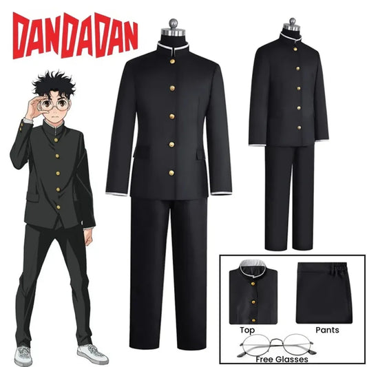 Ken Takakura Cosplay Costume – Dandadan School Uniform with Glasses