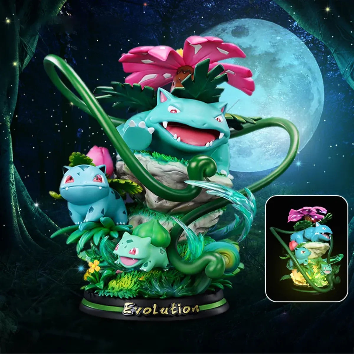 Pokemon Evolution Figures - Charizard, Eevee, Mewtwo, Gengar