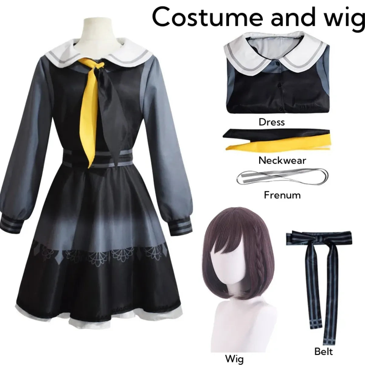 Shinonome Ena Cosplay Costume – Project Sekai School Uniform with Wig