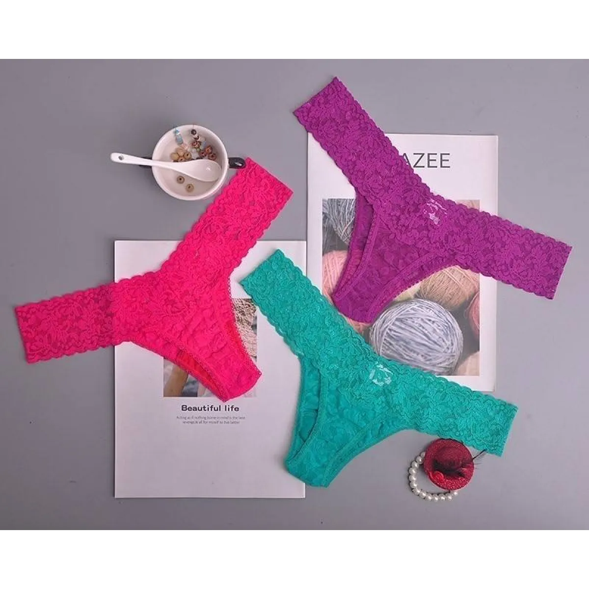 Silk Sexy Thongs for Women