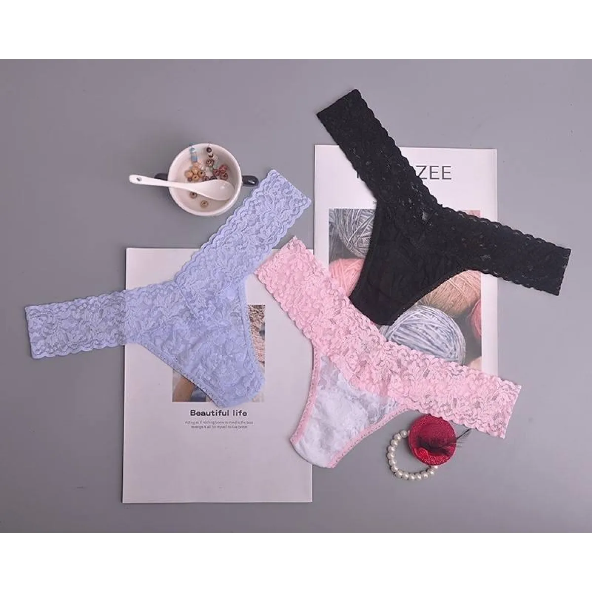 Silk Sexy Thongs for Women