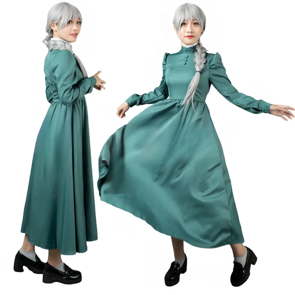 Sophie Cosplay Dress – Howl's Moving Castle Green Outfit with Hat
