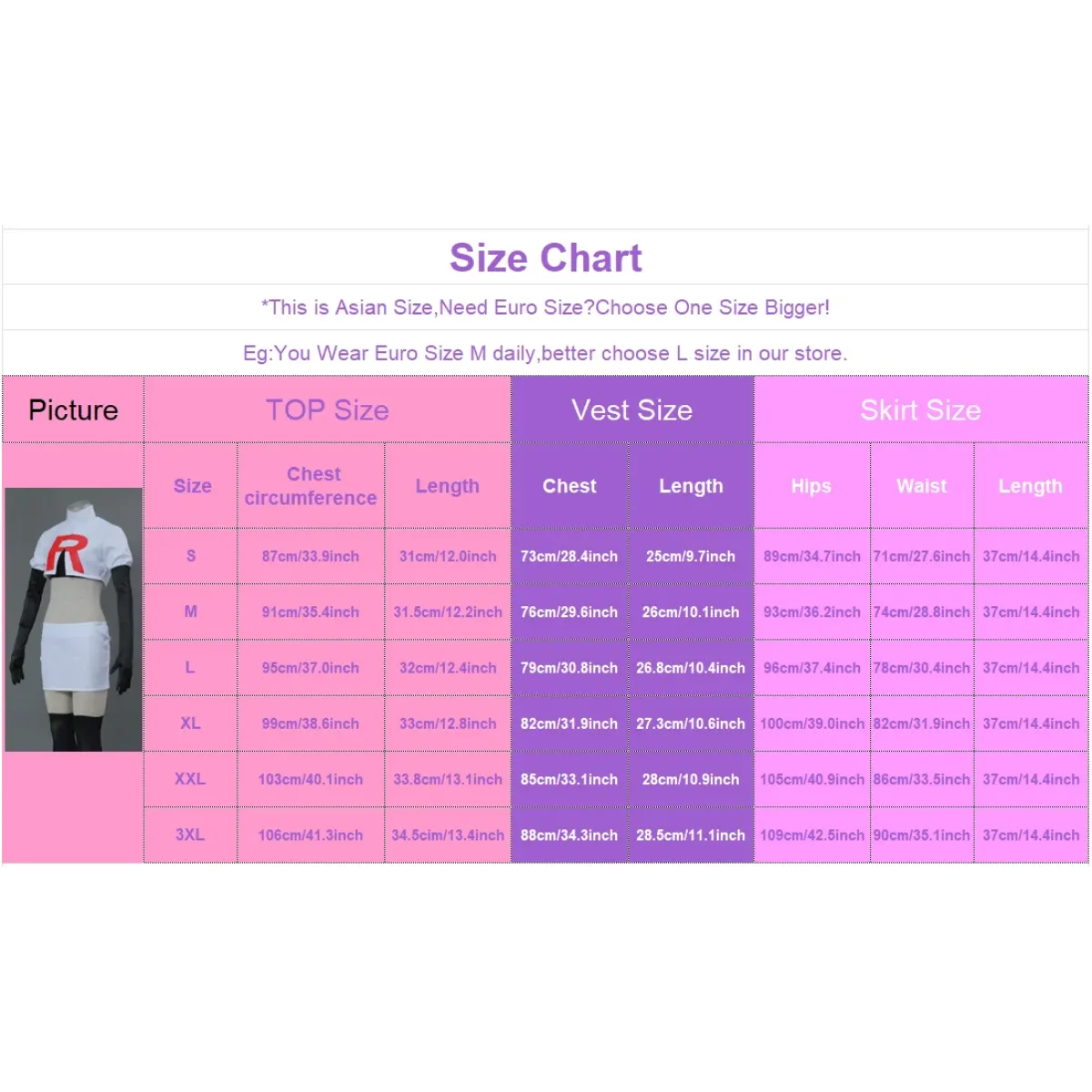 Team Rocket Jessie & James Cosplay Set – Anime Full Outfit for Men & Women