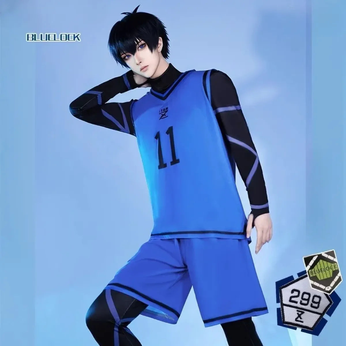 Lock Isagi Yoichi Cosplay Set – Anime Sports Jersey & Jumpsuit