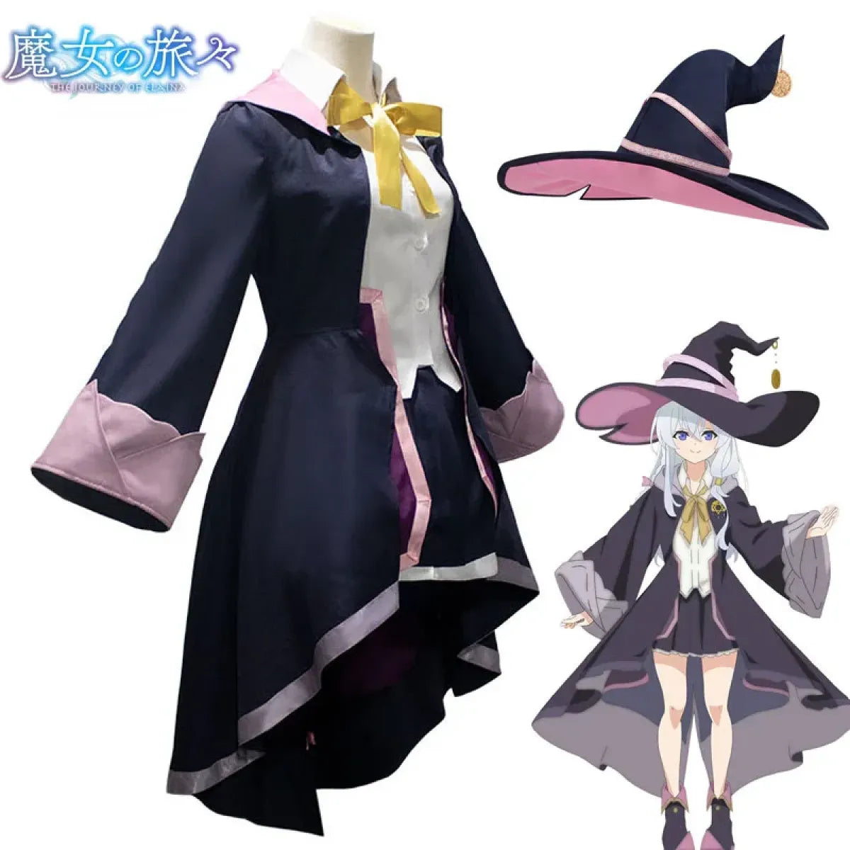 Wandering Witch Elaina Cosplay Costume – Full Set Halloween Outfit