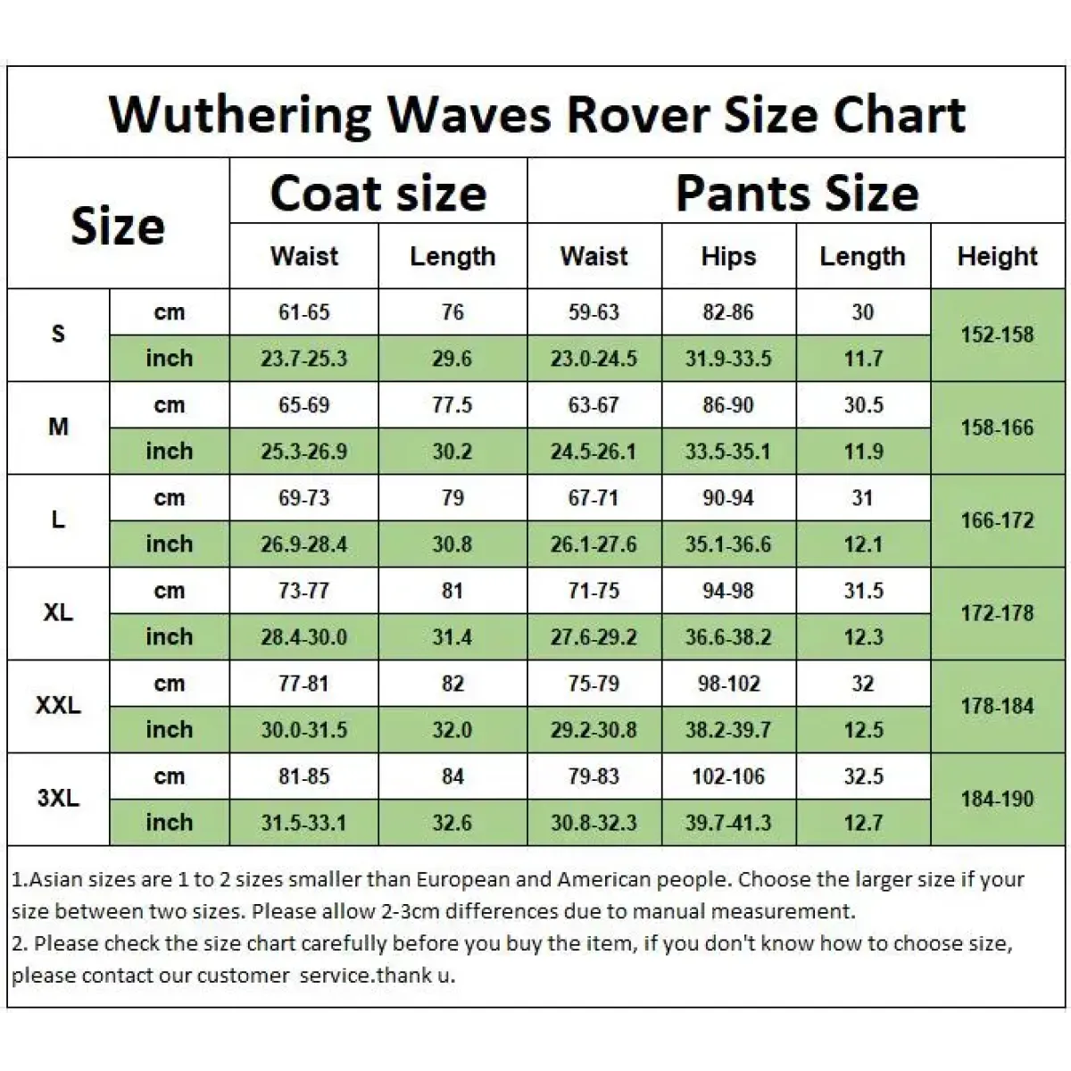 Wuthering Waves Rover Cosplay Costume – Full Set with Wig & Accessories