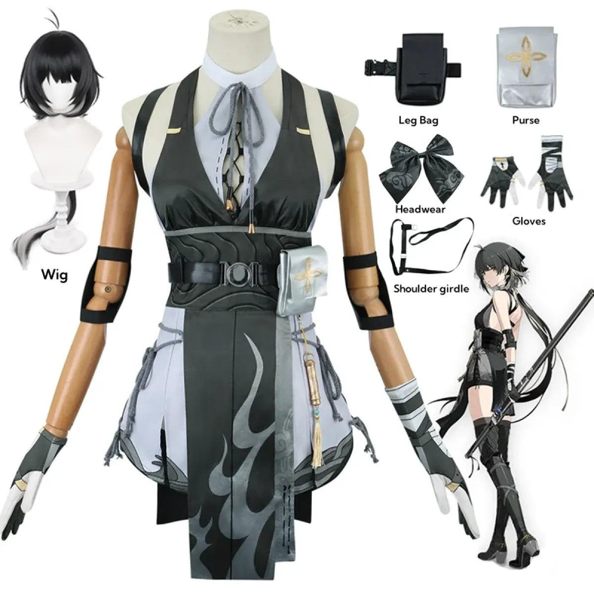 Wuthering Waves Rover Cosplay Costume – Full Set with Wig & Accessories