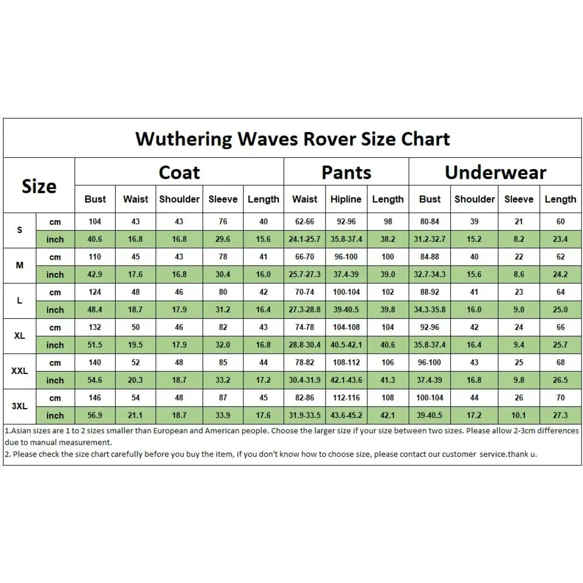 Wuthering Waves Rover Male Cosplay Costume – Full Set with Wig