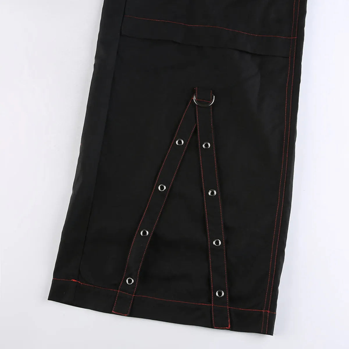 Gothic Punk Cargo Pants – Y2K Grunge Wide Leg Baggy Trousers