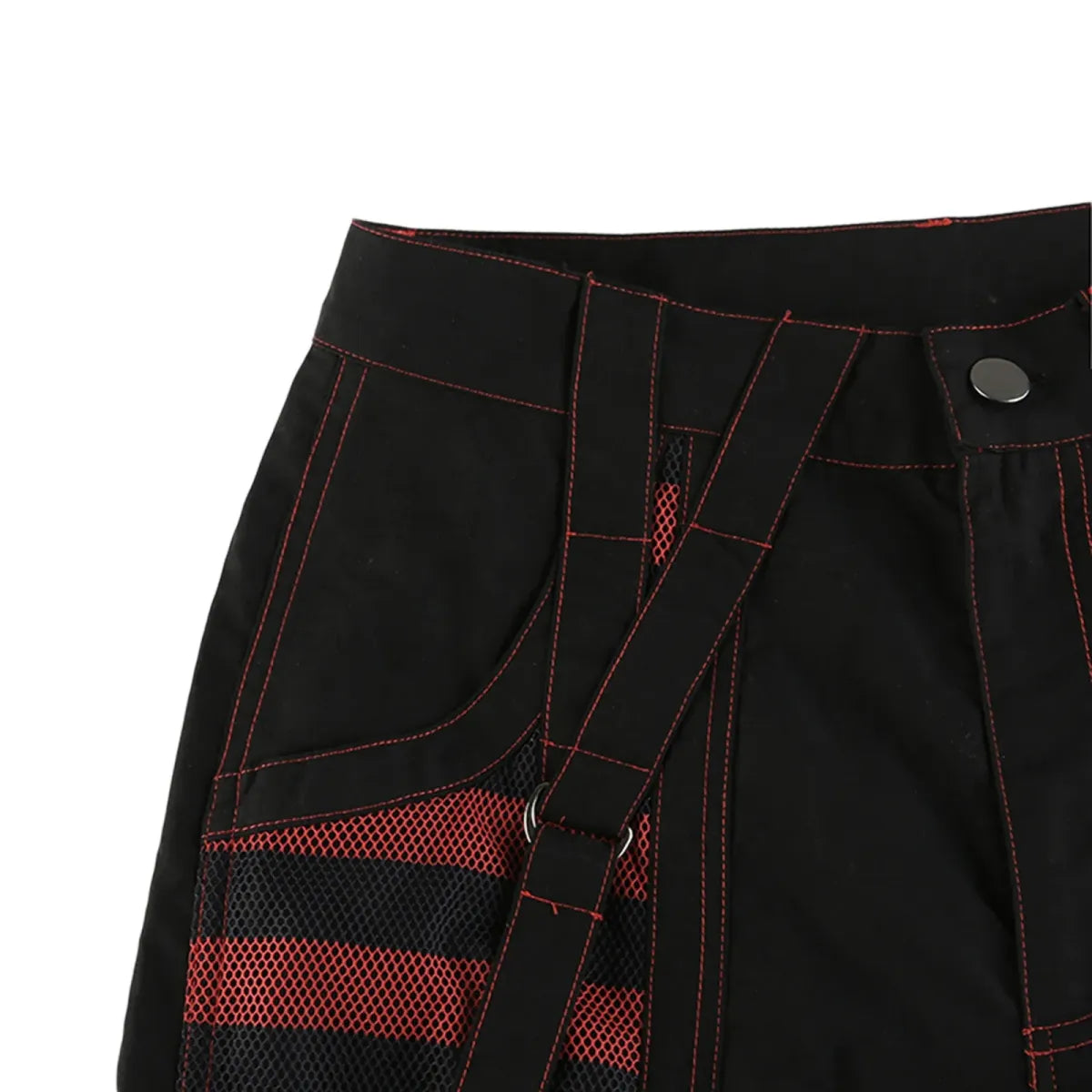 Gothic Punk Cargo Pants – Y2K Grunge Wide Leg Baggy Trousers