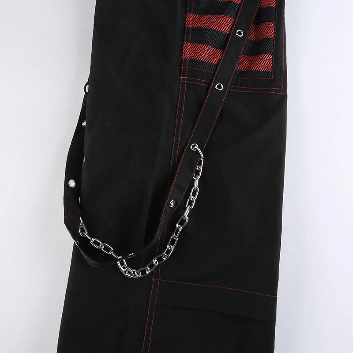 Gothic Punk Cargo Pants – Y2K Grunge Wide Leg Baggy Trousers