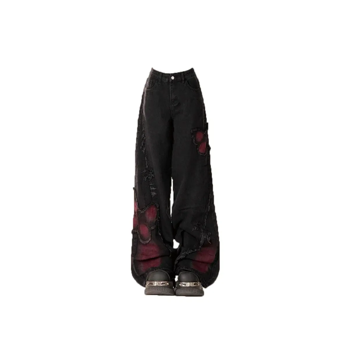 Gothic Baggy Jeans – Y2K Harajuku Grunge Aesthetic