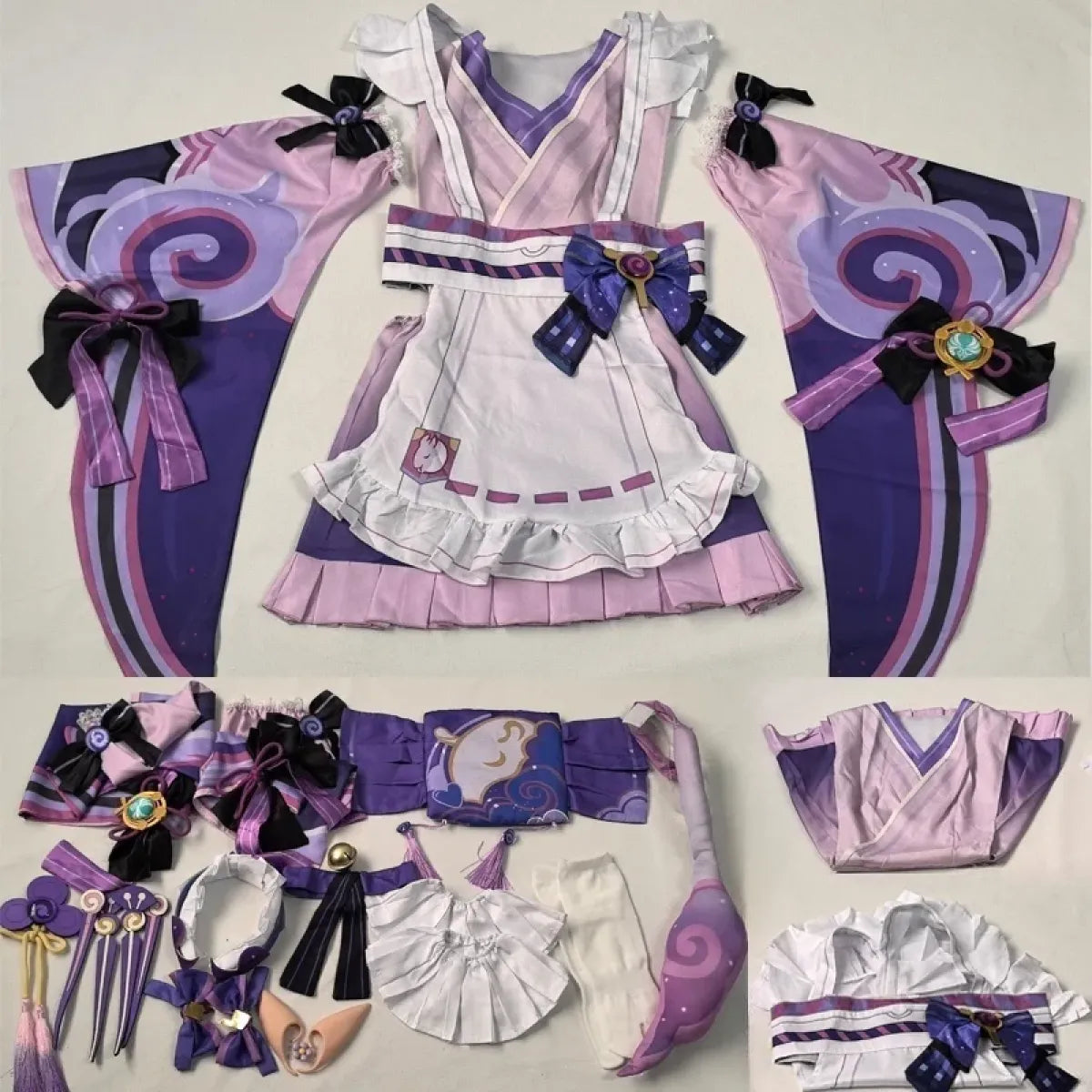 Genshin Yumemizuki Cosplay Kimono – Kawaii Fantasy Dress Set